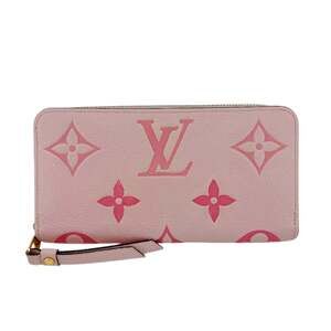 LOUIS VUITTON M80403 Zippy Wallet, Round Zipper, Monogram Empreinte Long Pink